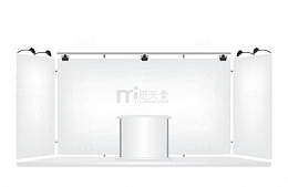 舞台背景与演讲台图片