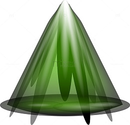 舞台绿色灯光光影矢量图