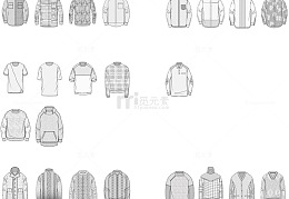 矢量上衣设计款式图