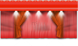 舞台红色帷幕背景