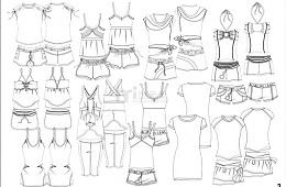 各式衣服手绘图