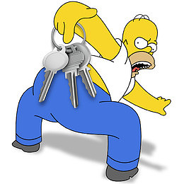 钥匙链访问辛普森一家Simpsons-icons