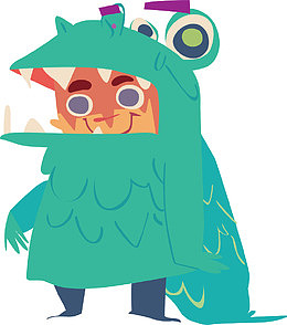 鳄鱼怪装扮