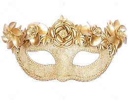 女士金色面具