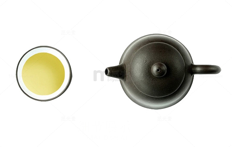 茶壶与茶杯免抠素材