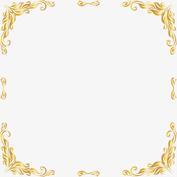 金色花边边框