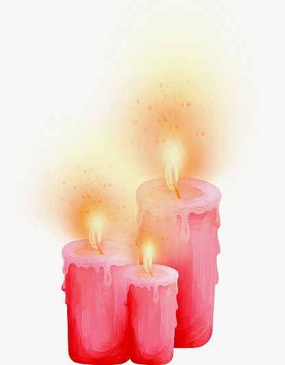 粉红色蜡烛