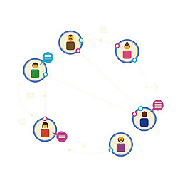 现代全球通信信息图