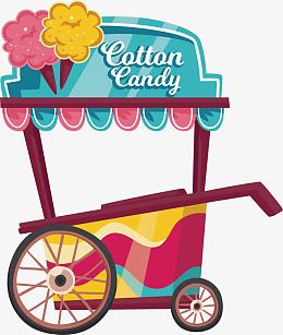 可爱棉花糖推车
