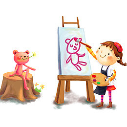 卡通人物画画绘画班