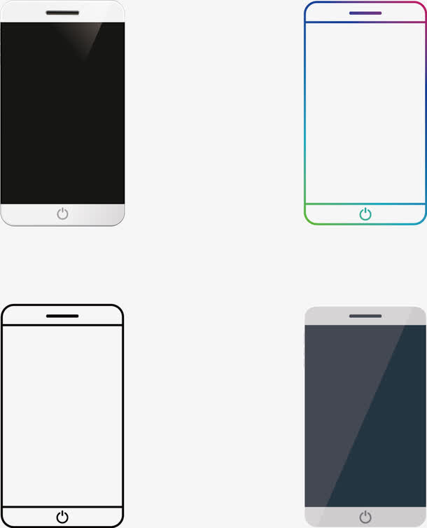 矢量手绘手机展示图