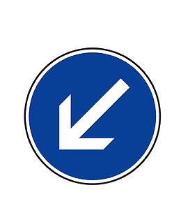 交通指示标志圆形蓝色图案