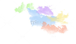 手绘五彩云