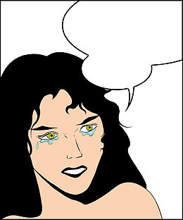女士眼睛的泪水