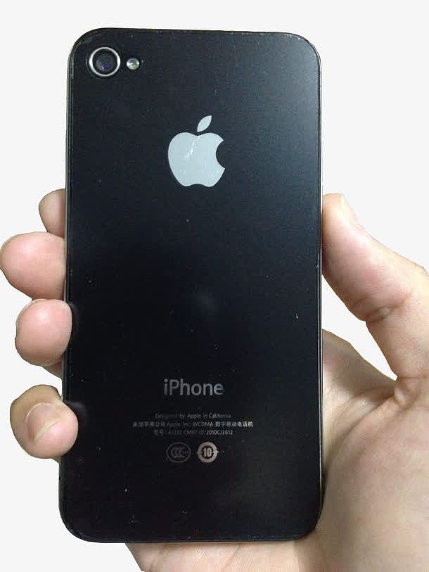 黑色iPhone4背面