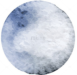 水彩绘行星矢量素材