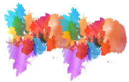 水墨彩色笔迹墨水2017素材