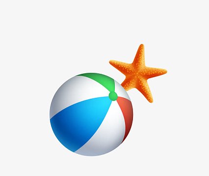 足球png卡通沙滩风景png沙滩度假遇见熟人打招呼的人偶png夏季度假