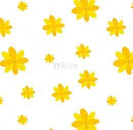 可爱黄色雏菊花纹