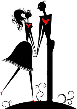 黑色人形卡通剪影