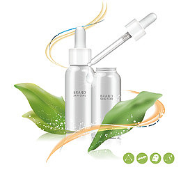 自然透亮化妆品背景