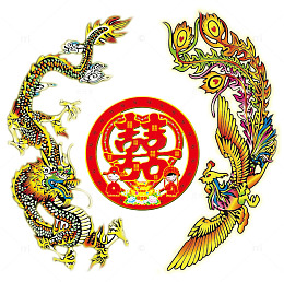龙凤呈祥婚庆设计素材
