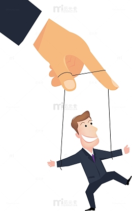 商务提线木偶矢量