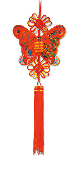 中国结双喜龙凤