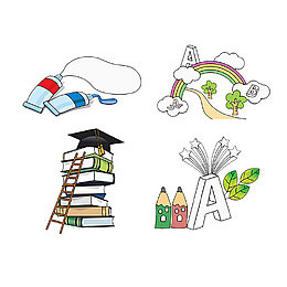 手绘学习用品