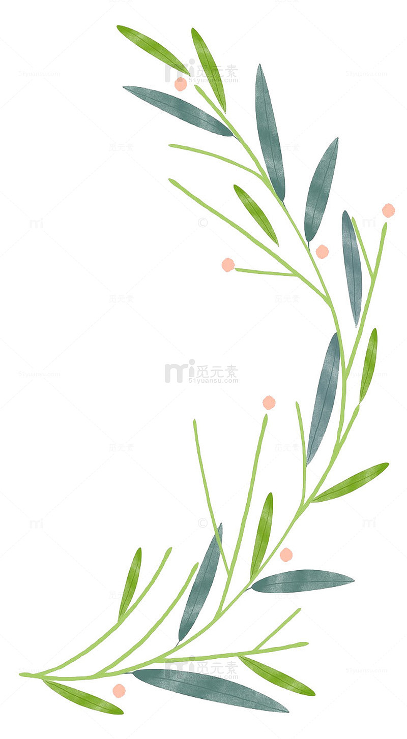 卡通海报树叶涂鸦效果