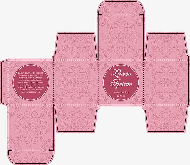 粉红色香水盒子