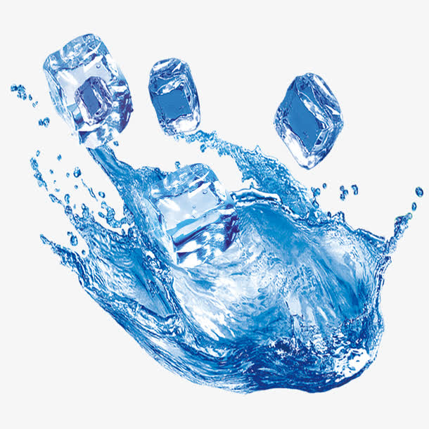 蓝色冰块素材