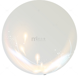 矢量手绘流光溢彩的透明球