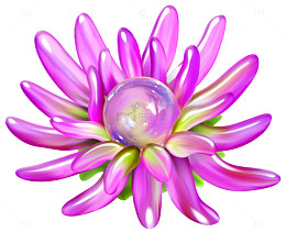 紫色玻璃水晶花朵饰品