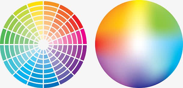 圆形唯美cmyk色环矢量图