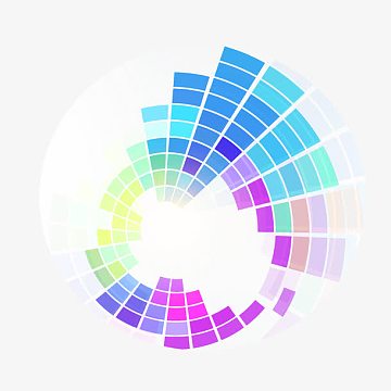 彩色唯美cmyk色卡矢量图