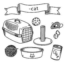矢量宠物猫笼