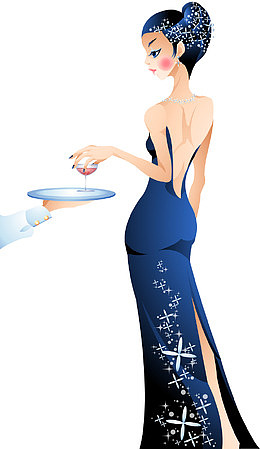 美丽酒会女人
