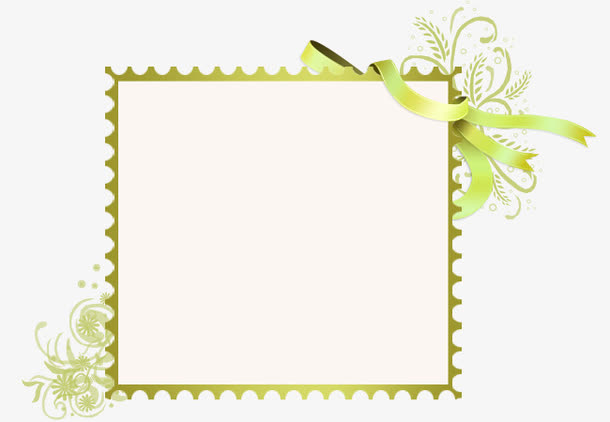 绿色飘带装饰文本框素材免费下载_觅元素