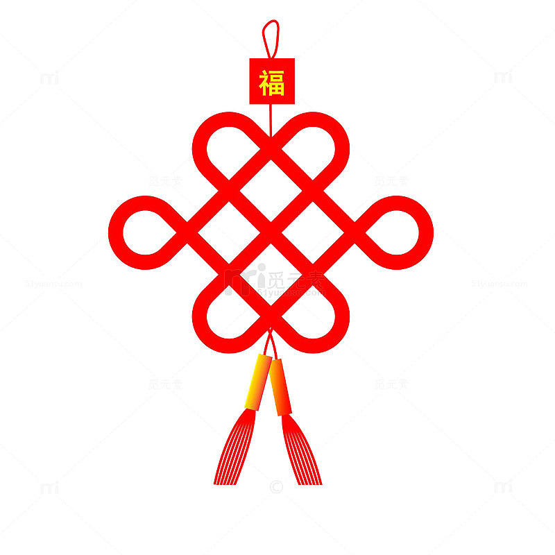 简约喜庆中国结底纹