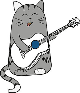 灰色猫咪矢量