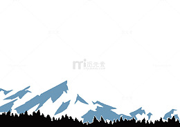雪山和树木