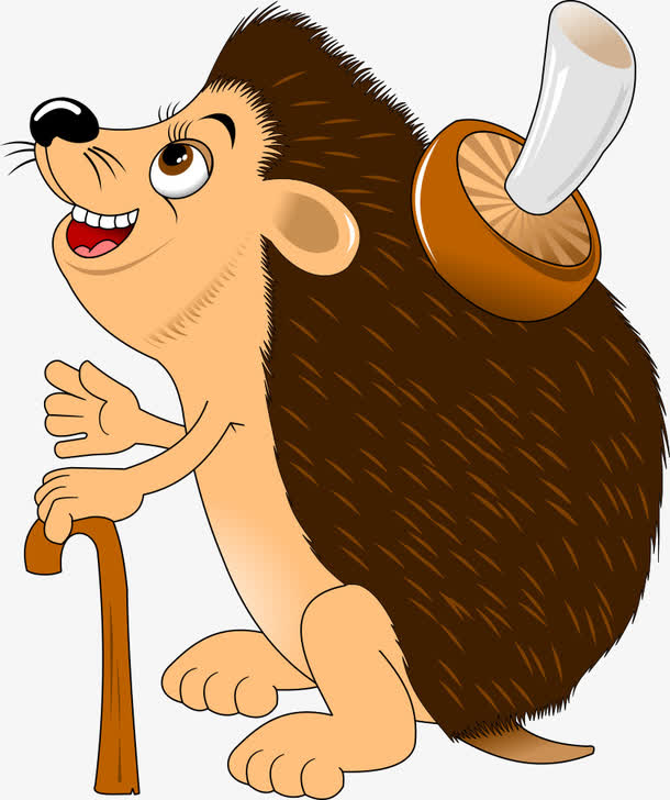 创意刺猬免抠素材免费下载_觅元素51yuansu.com