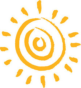 橙色手绘太阳矢量素材