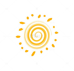 手绘风太阳图标