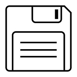 数据驱动软盘保存存储办公图标集