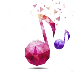 渐变音符插画