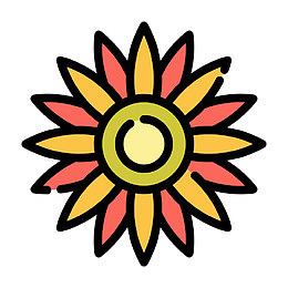 卡通手绘太阳花