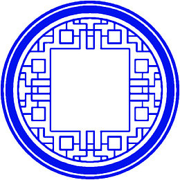 蓝色中国风窗花窗户装饰图案