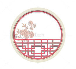 矢量中国风窗户